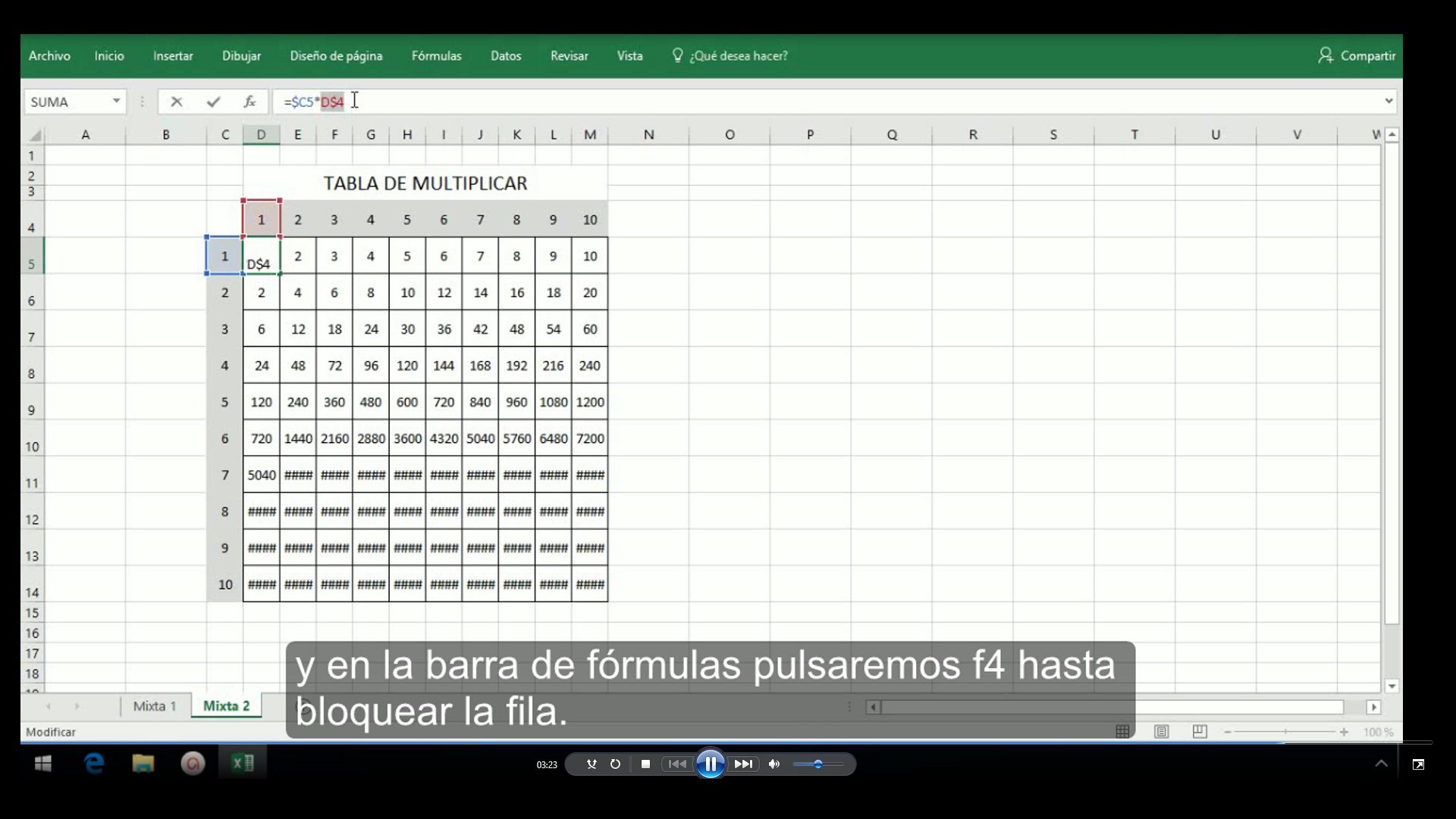 Insertar un gráfico en Excel 2013