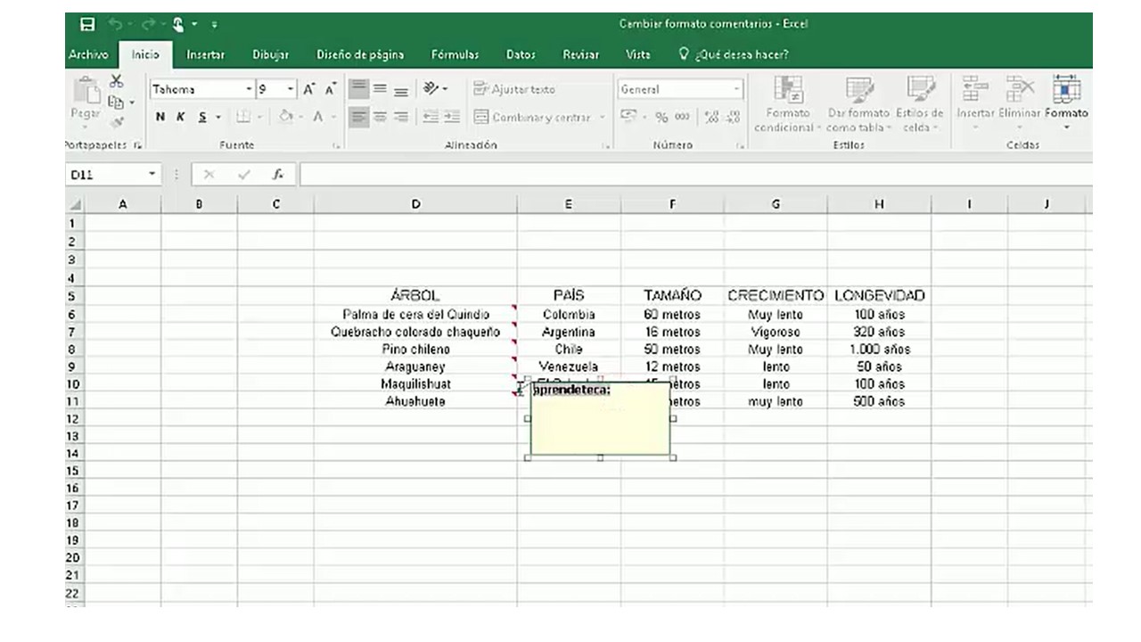 Insertar imagen en comentarios Excel