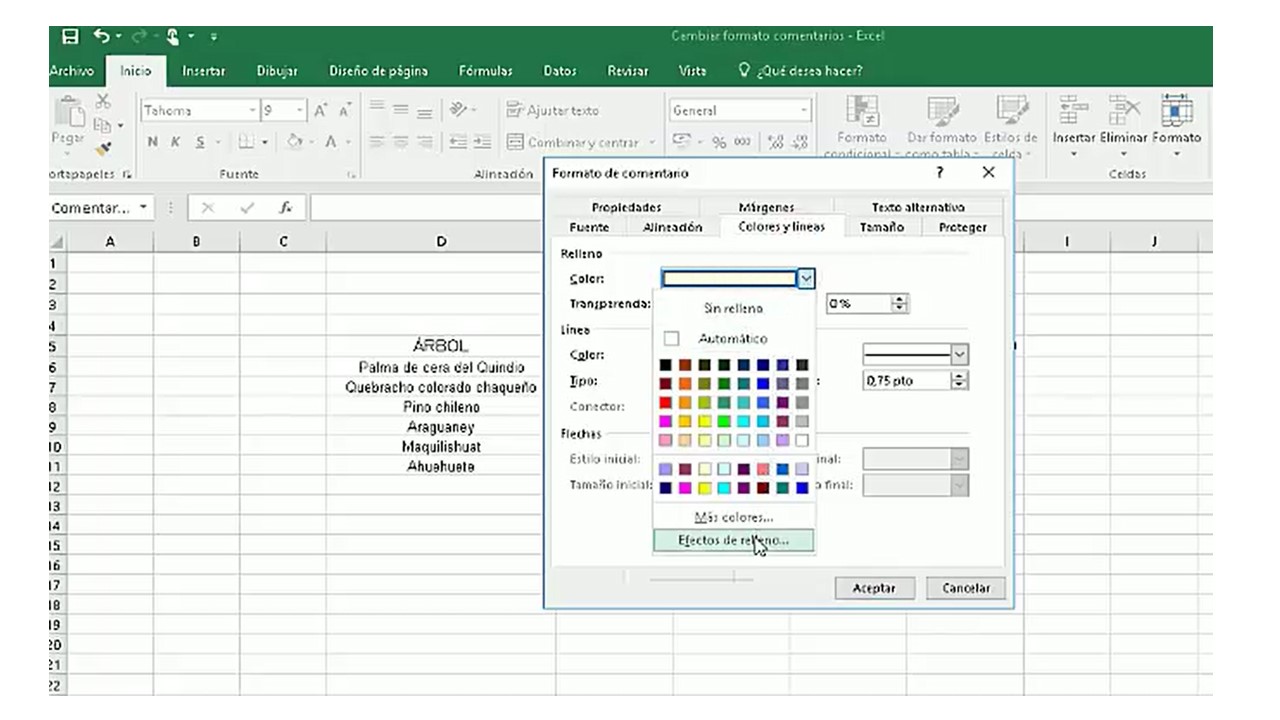 Insertar imagen en comentarios Excel