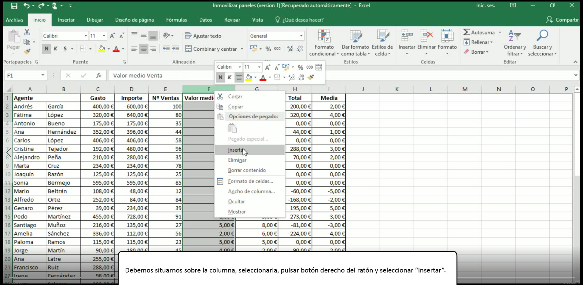 Insertar Filas Y Columnas En Excel - Riset